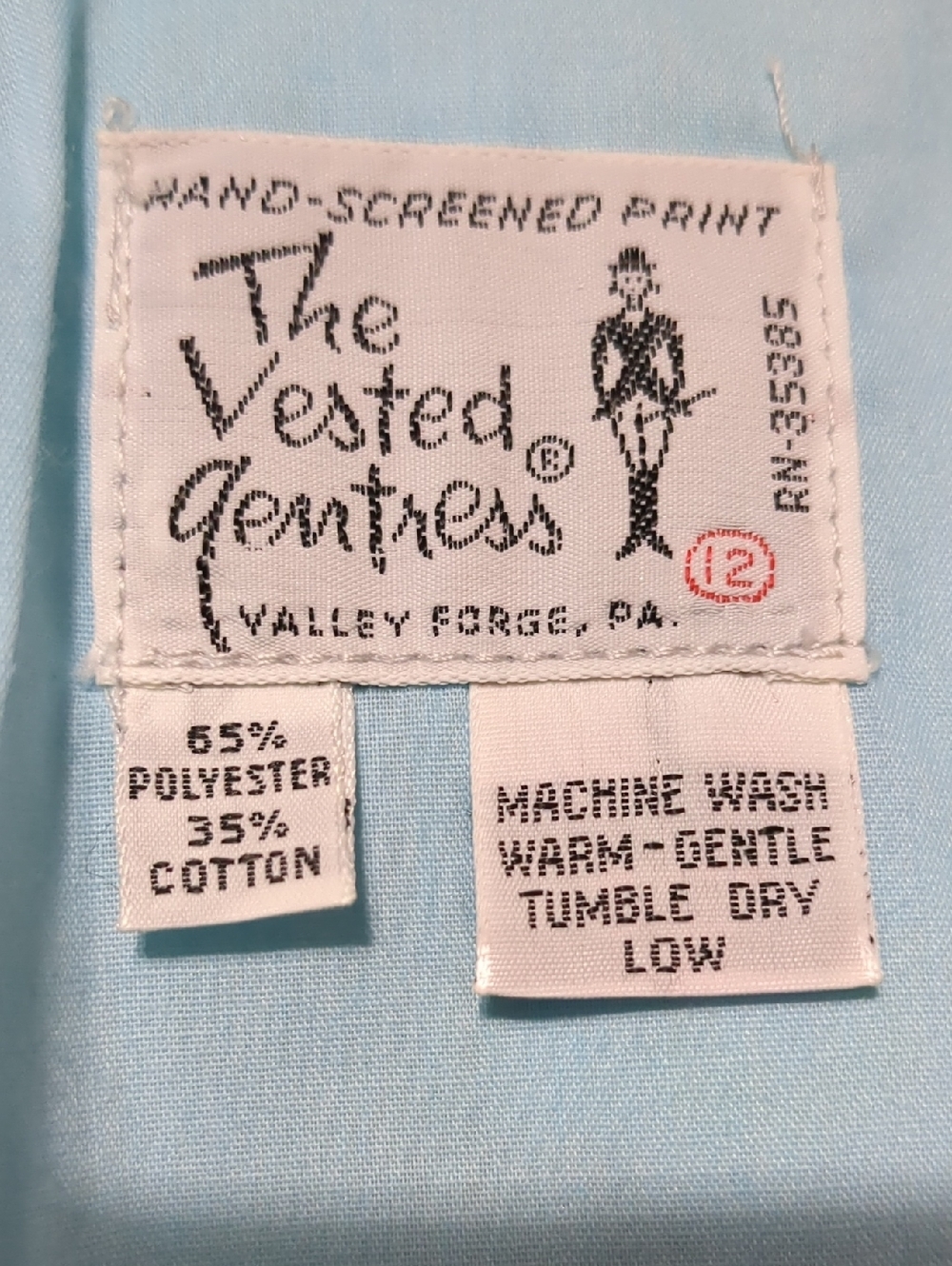 Vintage THE VESTED GENTRESS Floral Hand Screened Poly Cotton Dress Sz 12 NWT - Picture 15 of 15